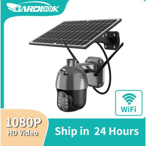 PTZ Solar Wifi Camera IP Security Video Surveillance CCTV 1080P IR Human Detection Outdoor Waterproof 2 Way Audio SD Card Slot
