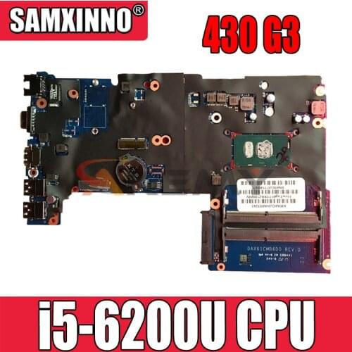 For HP 430 G3 440 G3 X61C laptop motherboard with i5-6200U CPU DDR4 DAX61CMB6C0 DAX61CMB6D0 855658-601 855658-001 100% test work
