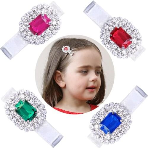 MAYA STEPAN 1 PCS Baby Girl Hair Accessory Newborn Clip Headwear Princess Cute Gift Lovely Children Rhinestone Crystal Hairpin