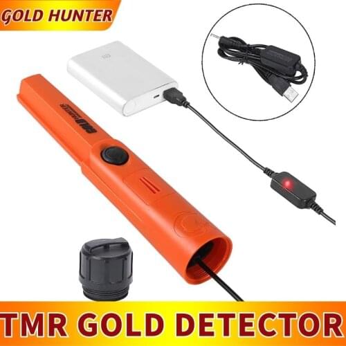 TMR USB rechargeable gold hunter pin pointer metal detector waterproof underground gold detector with holster