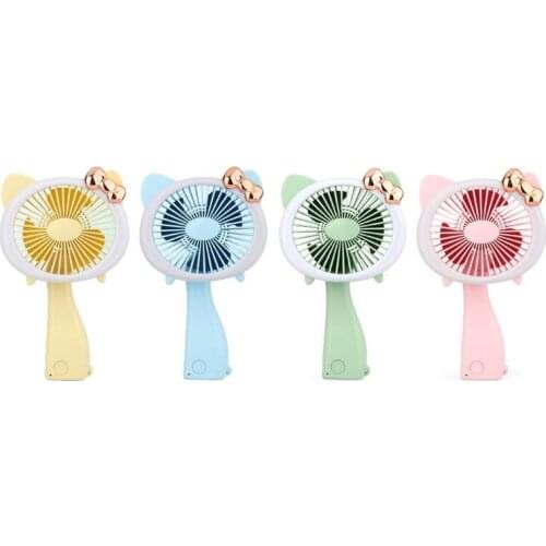 Mini LED light handheld Fan USB Rechargeable Portable Folding Electric Fan Personal Portable Desk Table Fan for student