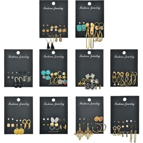 Multi piece earrings and earrings female
