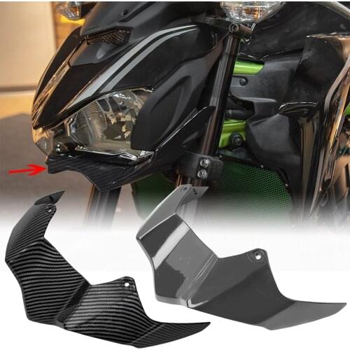 Motorcycle Accessories Front Headlight Fairing Beak Cowl Cover Extension Aerodynamic Winglets For Kawasaki Z900 2017 2018 2019
