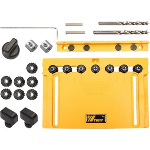 1Set Handle Hole Locator Door Handle Knob and Pull Installation Jig and Shelf Pin Jig Boring Hole Drill Guide Woodworking Tools