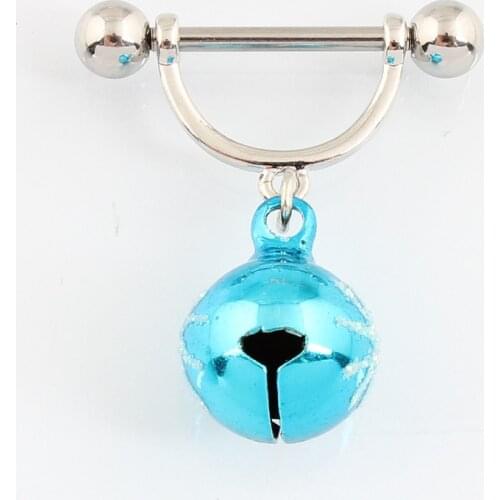 Piercing Bell nipple rings piercing fashion body piercing body jewelry 14G 316L surgical steel bar Nickel-free fashion jewelry