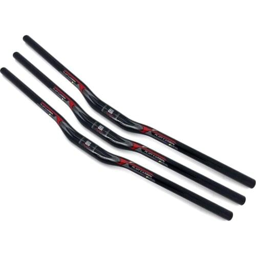 Full Carbon Fiber MTB Handlebar Ultra light 3K Matte Flat 31.8mm*500 520 540 560 580 600 620 640 660 680 700 720 740 760mm Red