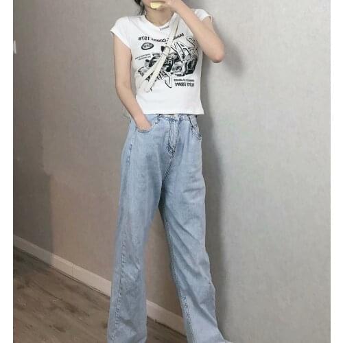 Casual Women Soft Cotton O Neck T-shirt 2021 Summer Fashion Ladies High Street Slim T-shirt Female Printed T-shirt Top