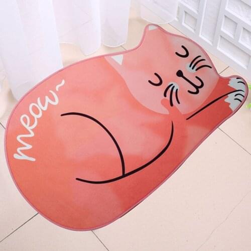 Creative 3D Cartoon Cat Door Mat Toilet Floor Mat Absorbent Bathroom Kitchen Non-slip Rug Welcome Mat for Front Door