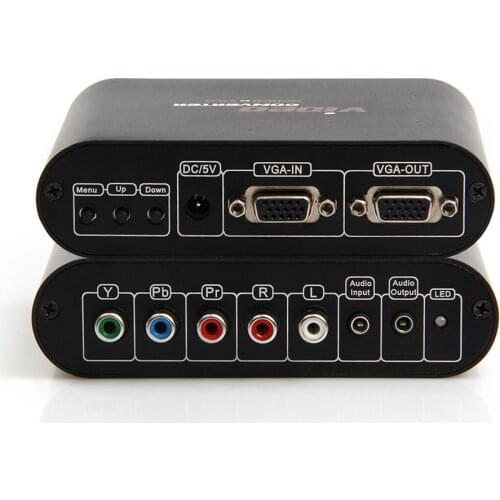 VGA/Ypbpr component to vga converter Switch for PS2/PS3/Wii,DVD player VGA+5 RCA component in to VGA out