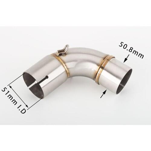 Motorcycle Exhaust Muffler 51mm Connect Mid Tube for CB1000R Exhaust Middle Link Pipe 2008 2009 2010 2011 2012 2013-2016