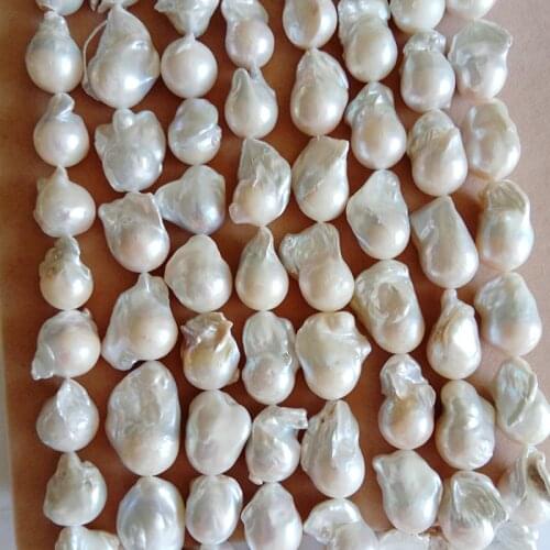 Pearl beads,100% Nature freshwater loose pearl with baroque shape, BIGGEST BAROQUE shape pearl .15-20 mm