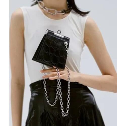 Women Bag Handbags Vintage Shell Clip Shouder Bags Crocodile Pattern Evening Clutch Purse Lady Alligator Leather Messenger Bag