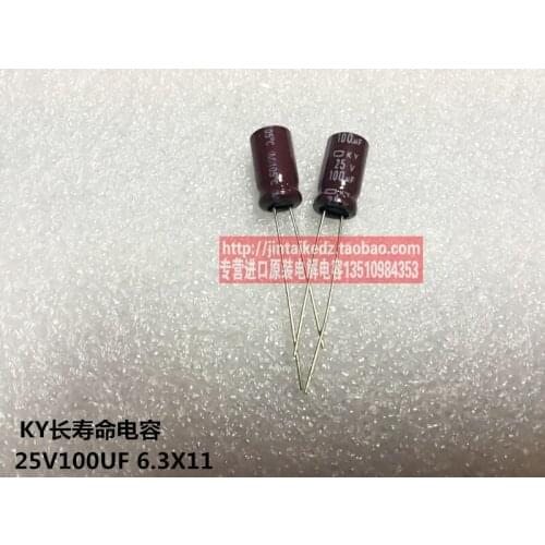2020 hot sale 30PCS/50PCS Japan 25V100UF 6X12 NIPPON electrolytic capacitor KY long life of 105 degrees free shipping