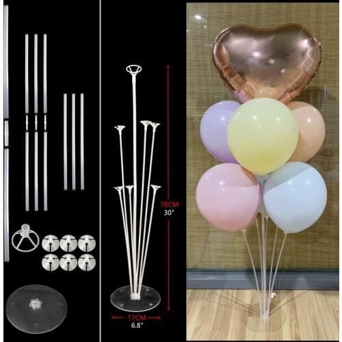7 Tubes Balloons Stand Balloon Holder Column Confetti Balloon Baby Shower Kids Birthday Party Wedding Decoration Supplies Arch