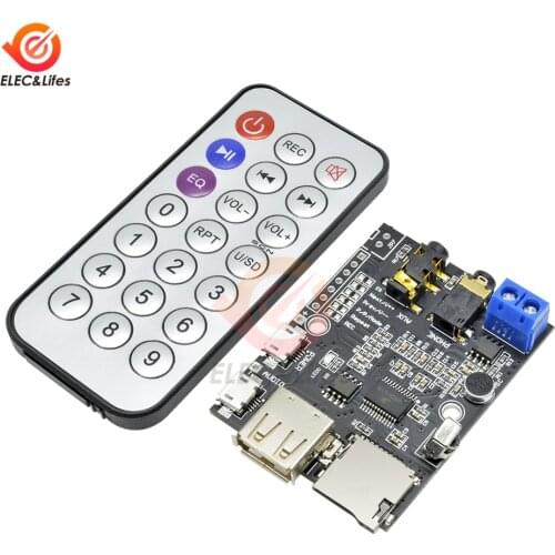 Car Audio USB TF card MP3 WAV WMA Lossless Decoder Board MP3 Player with Remote Control Volume control U disk playback for car