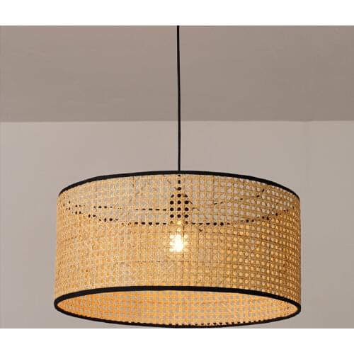 Rattan Bamboo Chandelier Bedroom Restaurant Guest House Hotel Decoration Lamp Bamboo Woven Handmade Japanese Chandelier