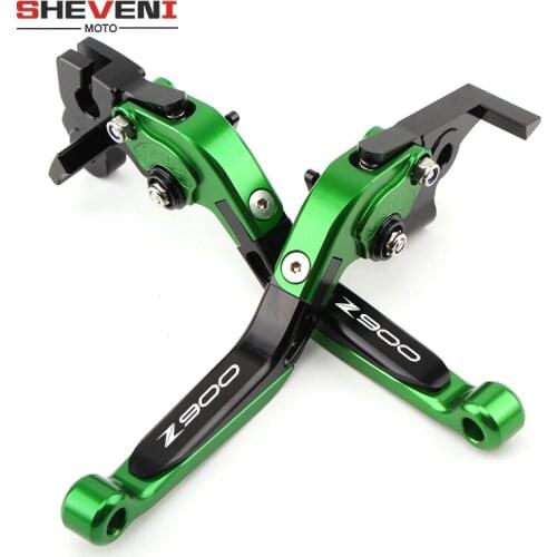 For Kawasaki Z900 Z-900 Z 900 2017 2018 2019 Motorcycle Accessories CNC Adjustable Brake Clutch Levers Handle Bar With Z900 Logo