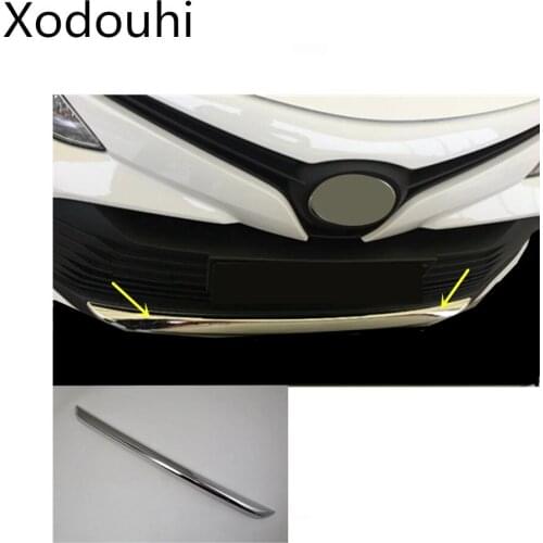 For Toyota Vios/Yaris sedan 2017 2018 2019 car body bumper engine ABS chrome trim front bottom grid grill grille edge panel 1pcs
