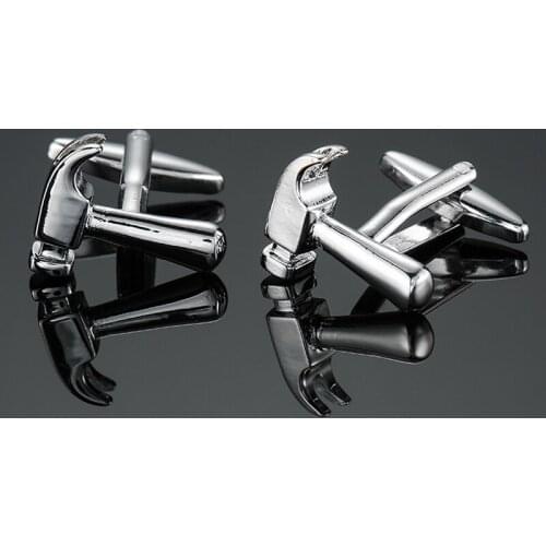 DY New high quality classic gadget Silvery hammer Cufflinks fashion Mens French shirt Cufflinks free shipping
