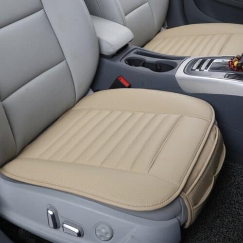 Breathable PU summer car seat cover Leather cover front chair non-slip pad Beige interior car covers Mat 1 sold