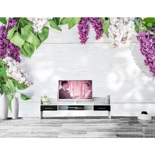 Custom murals, Beautiful Lilac Flowers wallpapers,restaurant hotel living room sofa TV wall bedroom 3d wallpaper papel de parede