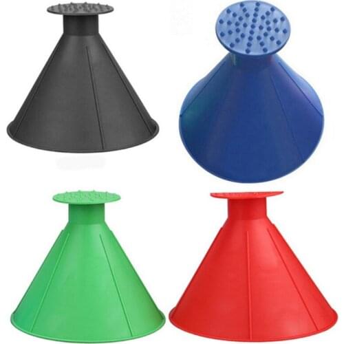 Round Windshield Ice Scraper Cone-Shaped Car Windshield Snow Removal Wiper - Snow Removal Funnel Window Cleaning Tool