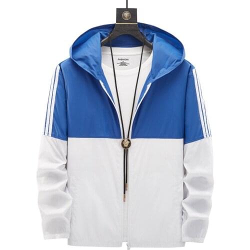 Men Jacket 2021 New Mens Summer Sun Protection Clothing Breathable Skin Clothing Youth Korean Casual Jacket Mens Stitching