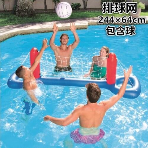 Adult children swimming pool inflated volleyball basketball holder goal water activities Beach toys