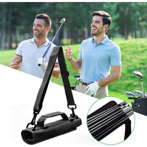 New Golf Club Carry Bag Lightweight Nylon Mesh Storage Travel Pouch For Driving Range Course Training Can Hold 3-6 Clubs