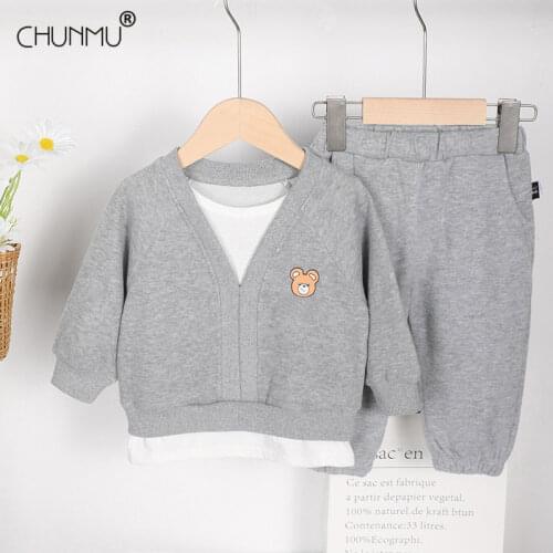 Autumn Children Clothes Fashion Baby Girls Clothing Boys Letter Tops Pants 2 Pcs Set Toddler Casual Costume Kids Tracksuits