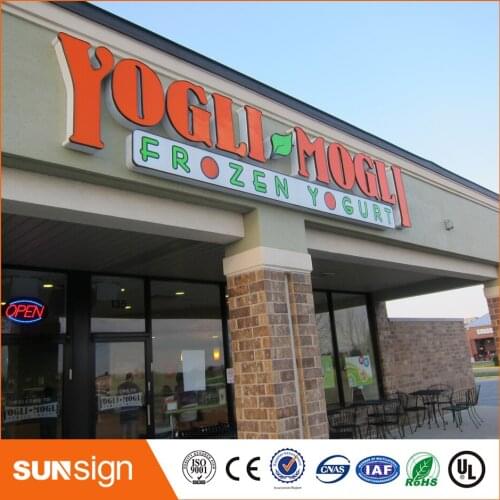 Manufacturer custom LED logo store front lighting signs
