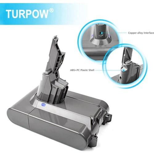 Turpow 6000mAh Rechargeable Battery 21.6V Li-lon For Dyson V7 V7 FLUFFY V7 Animal V7 Pro Vacuum Cleaner Replacement Battery