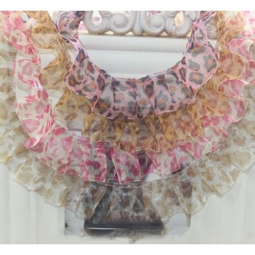 10Meters Pleated Lace Trim 25mm Ruffle Ribbon Applique DIY Wedding Doll Skirt Sewing Hem Craft Free Shipping