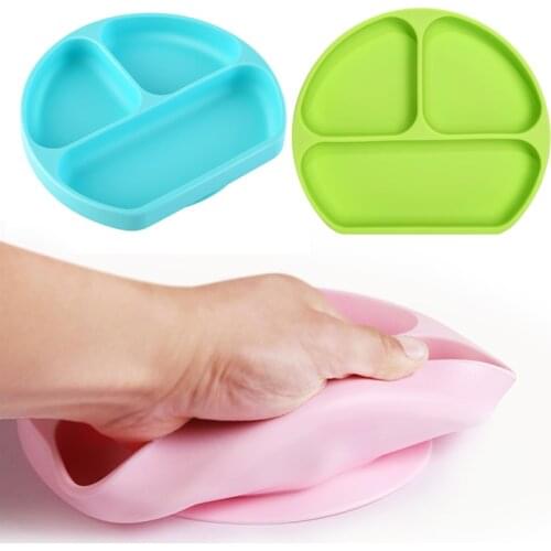 Childrens Dishes Baby Silicone Sucker Bowl Baby Smile Face Plate Tableware Set Smile Face Baby Tableware Set Kids Plate