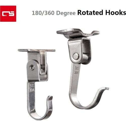 Ceiling Hooks Stainless Steel Load-bearing Hooks 180/360 Degree Rotated Hanger Hooks Hardware Tools for Bracket Swing Hanging