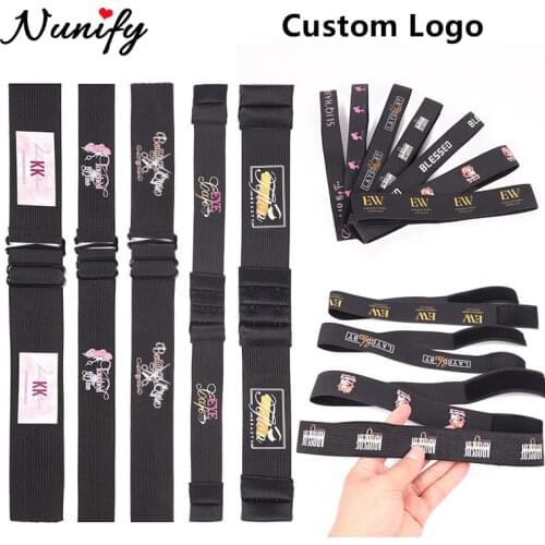 Nunify Adjuatble Elastic Band For Hold Wigs Non Slip Wig Band Custom Your Own Name Melt Belt Band Velcro Edge Slayer Band 20Pcs