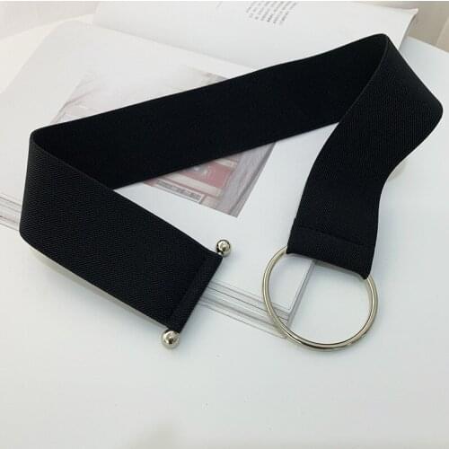 Belts for Women Simple Waist Elastic Ladies Band Round Buckle Decoration Coat Sweater Fashion Dress Waistband