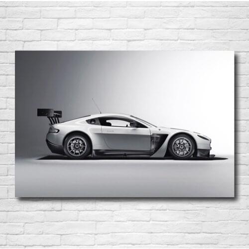 Modern Painting Astons Martin V12 Vantage GT3 Racing Race Supercars Wall Art Picture Posters Canvas Prints for Home Decor