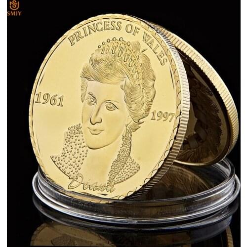 British Princess Coin Gold/Silver Plated Princess Diana Replica Original Celebrity Commemorative Coin Collection