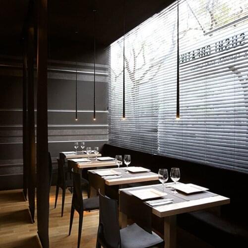 LED Pendant light Single Light Long Tapered Bar Luxury Diamond Black Aviation Aluminum D3 H60/100CM Bar Coffee shop Diningroom