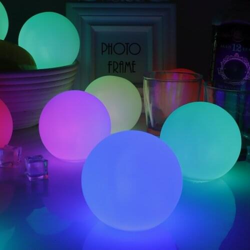 LED Indoor Outdoor Garden Landscape Atmosphere Night Light Rechargeable Remote Control RGB Colorful Waterproof LED Ball Lamp
