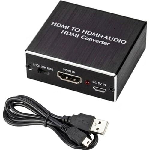 TZT HDMI-Compatible Switch 4Kx2K Switcher Audio Extractor Splitter box Selector + SPDIF + R/L Audio Signal Converter