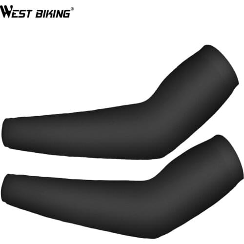 WEST BIKING Nylon Outdoor Cycling Arm Sleeves Black White Summer Basketball Arm Sleeves For Men Women Protection Sleeves