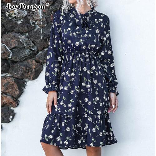 Vintage Spring Autumn New High Waist Skirts Ladies Elegant Party Slim Bandage Casual Clothing Women Bow Long Sleeve Dress 2021