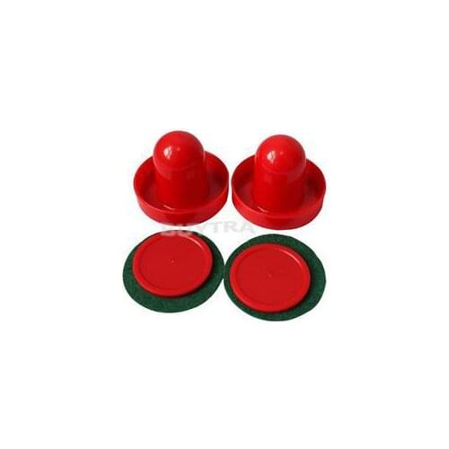 2 Pcs/lot Mini Air Hockey Pusher Mallet Brand Red Air Hockey Table 60mm Goalies 50mm Pucks Felt Pusher