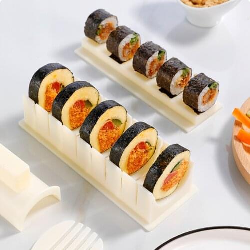 3Pcs Nori Sushi Maker Seaweed Dried Laver Kit Rice Sushi Maker Roll Mold Kitchen gadget set DIY Chef Set Roller tool 3 Shapes