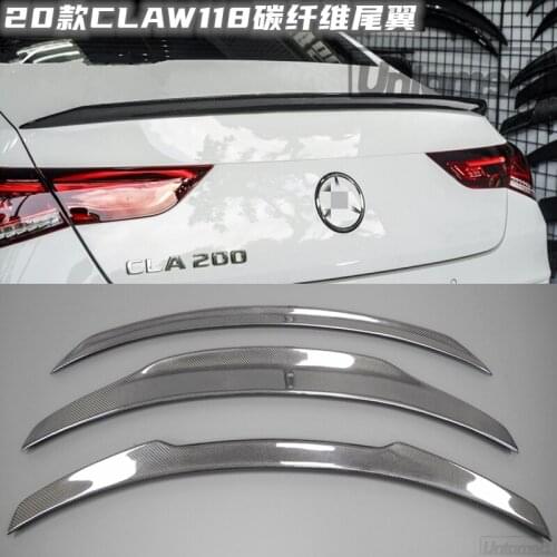For Mercedes Benz CLA Class W118 CLA250 CLA200 Carbon Fiber Rear Roof Spoiler Wing Trunk Lip Boot Cover Car Styling
