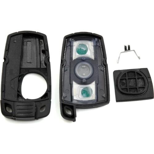 Uxcell New 3 Buttons Uncut Insert Key Fob Remote Control Case Shell Replacement for KR55WK49127 BMW 1 3 5 6 7 Series E90 E92 E93