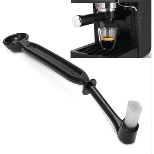 Black Nylon Coffee Machine Brush Espresso Grinder Machine Group Head Kitchen Cleaning Brush Bristle Spoon Home Appliance Parts
