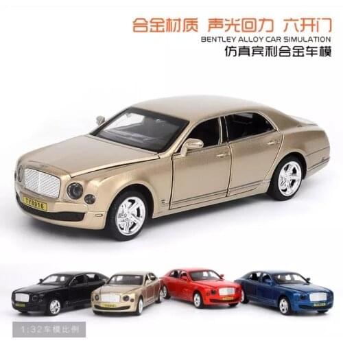 1: 32 simulation childrens cross-country toy car Bentley three box domineering alloy car model childrens holiday gift